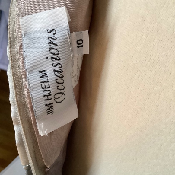 Jim Hjelm Occasions Special Occasion Dress Gown Beige Size Small - Picture 11 of 12